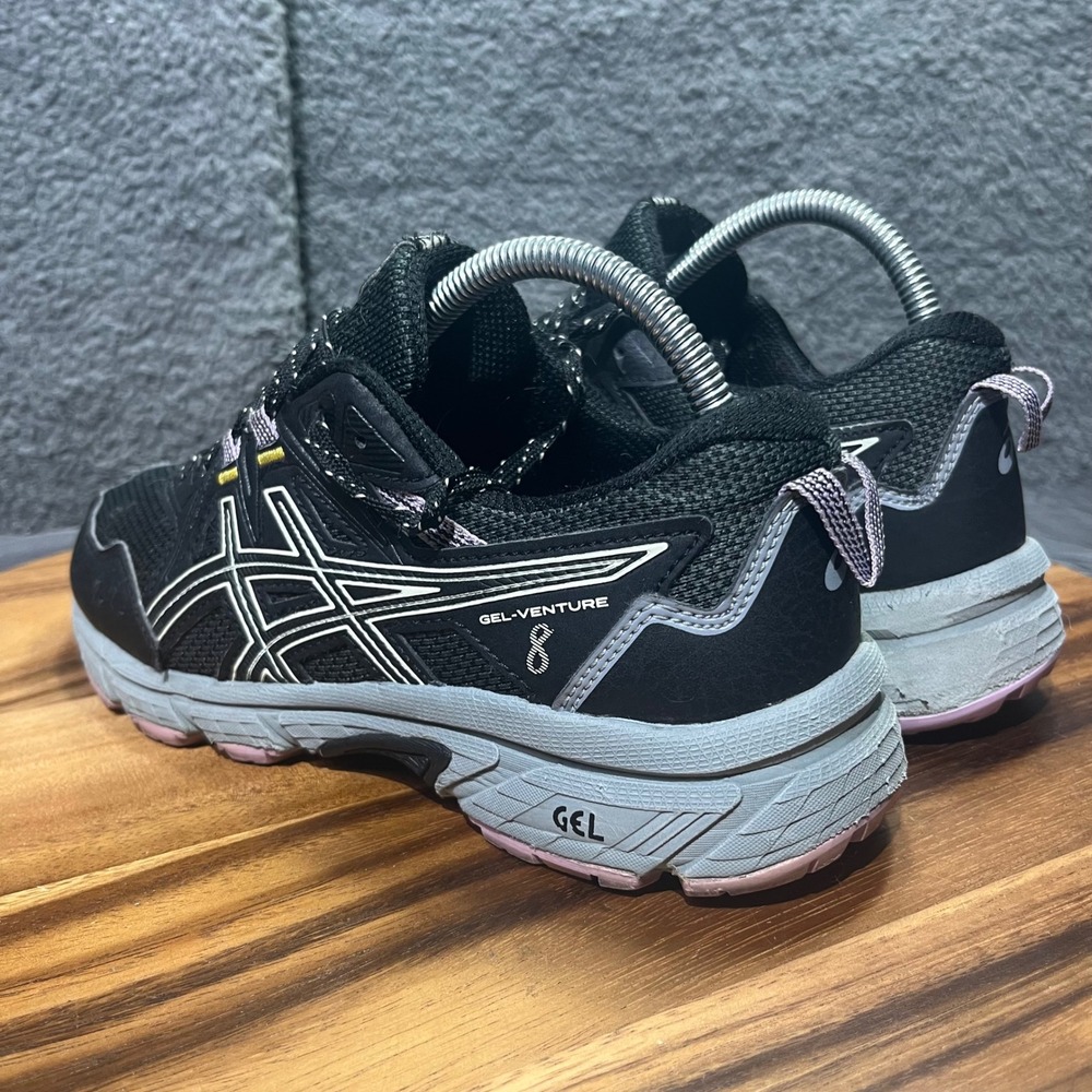 ASICS Gel Venture 8 Women's Black Pink Trail Running Rigid Shoes Size 8.5 - Picture 6 of 12